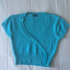 Stradivarius 🇪🇸 turquoise crop top